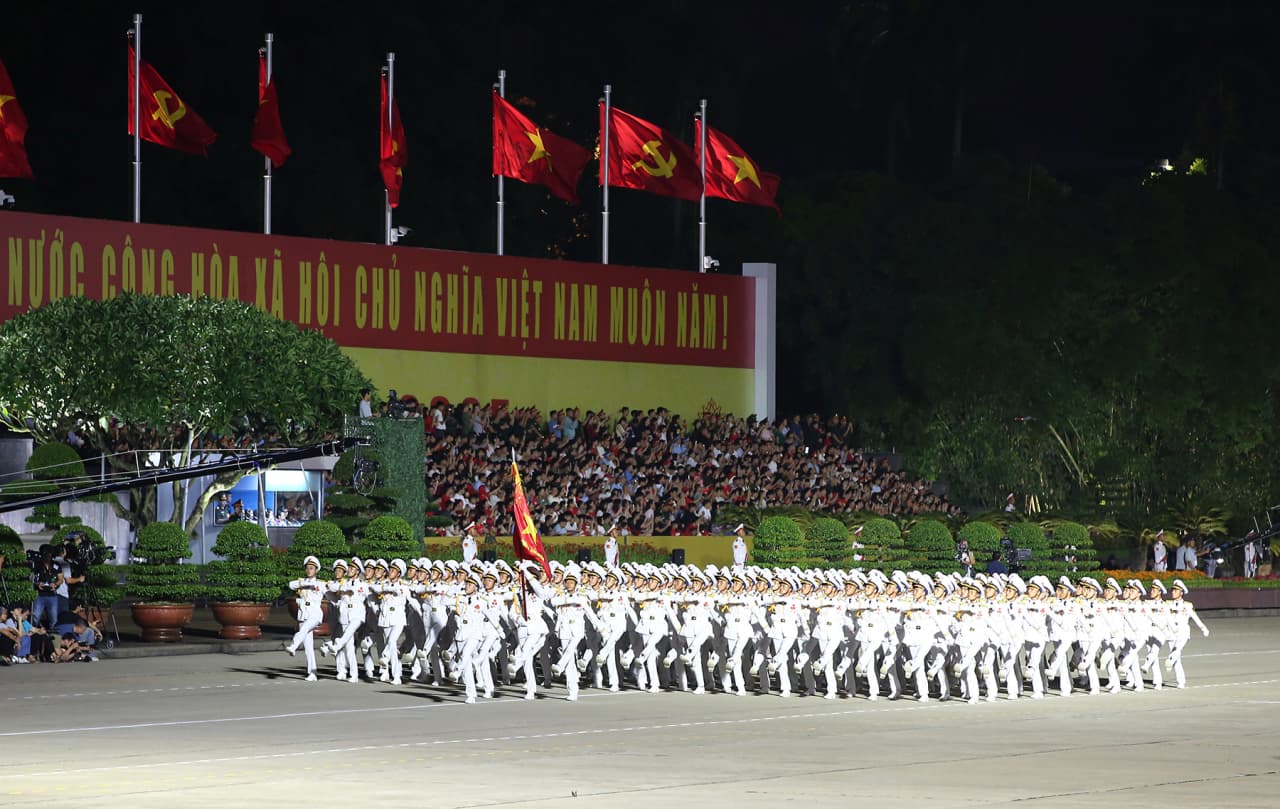 Tổng hợp luyện diễu binh, diễu hành A80 lần 2 tại Quảng trường Ba Đình