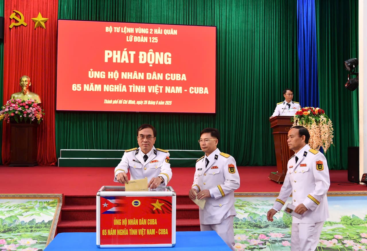 Lữ đoàn 125 phát động ủng hộ nhân dân Cuba
