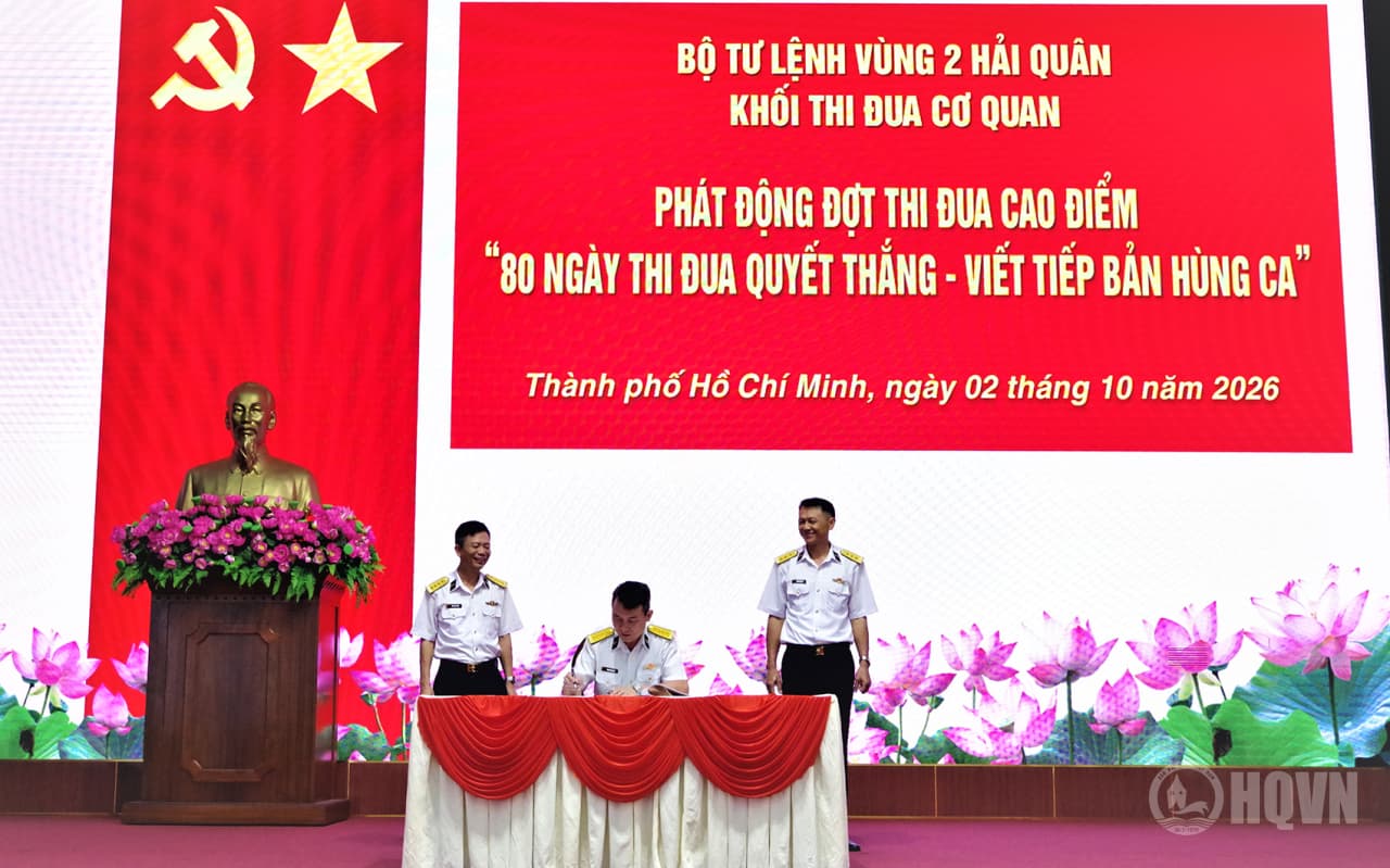 Cơ quan Bộ Tư lệnh Vùng 2 phát động đợt thi đua cao điểm