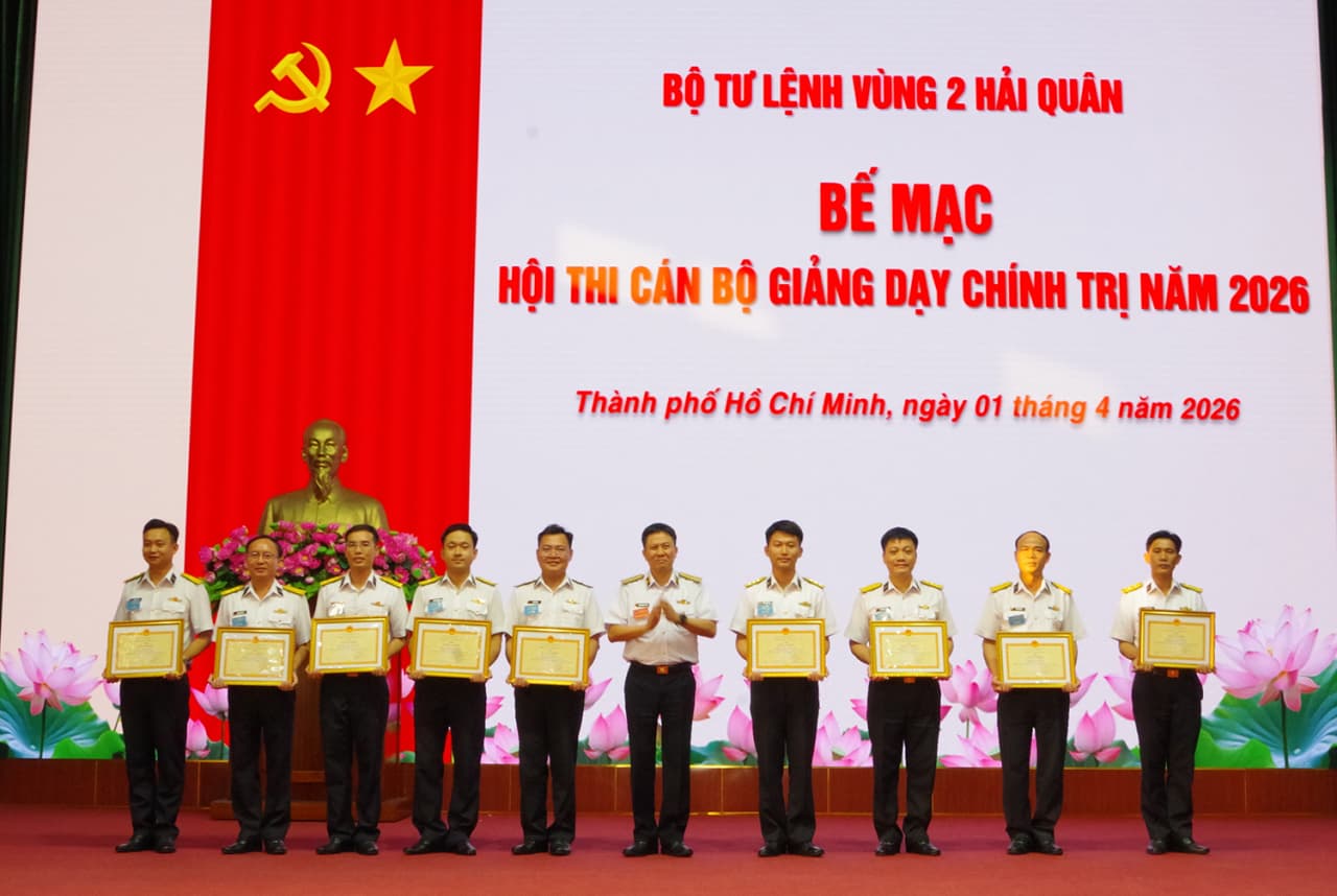 Vùng 2 Hải quân bế mạc Hội thi cán bộ giảng dạy chính trị năm 2026