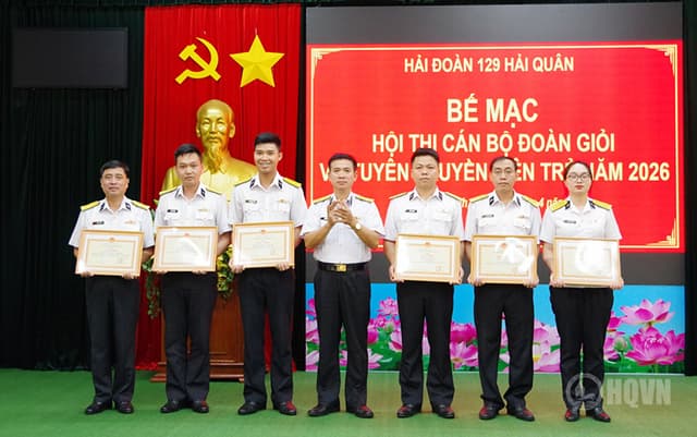 Hải đoàn 129 tổ chức Hội thi cán bộ đoàn giỏi và tuyên truyền viên trẻ năm 2026