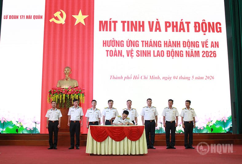 Lữ đoàn 171 hưởng ứng tháng hành động về an toàn, vệ sinh lao động