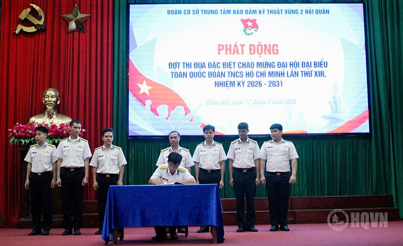 Đoàn cơ sở Trung tâm Bảo đảm kỹ thuật Vùng 2 phát động đợt thi đua đặc biệt