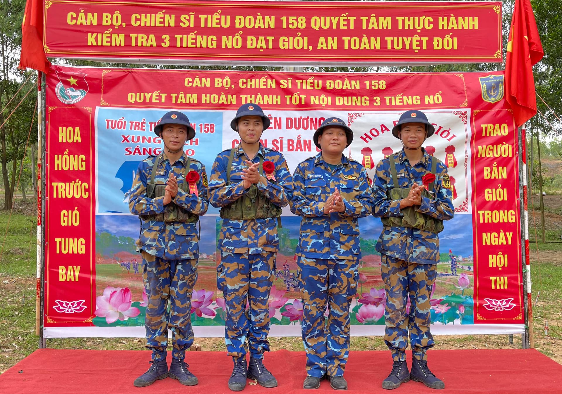 Chiến sĩ mới Tiểu đoàn 158 hoàn thành kiểm tra 3 tiếng nổ năm 2024
