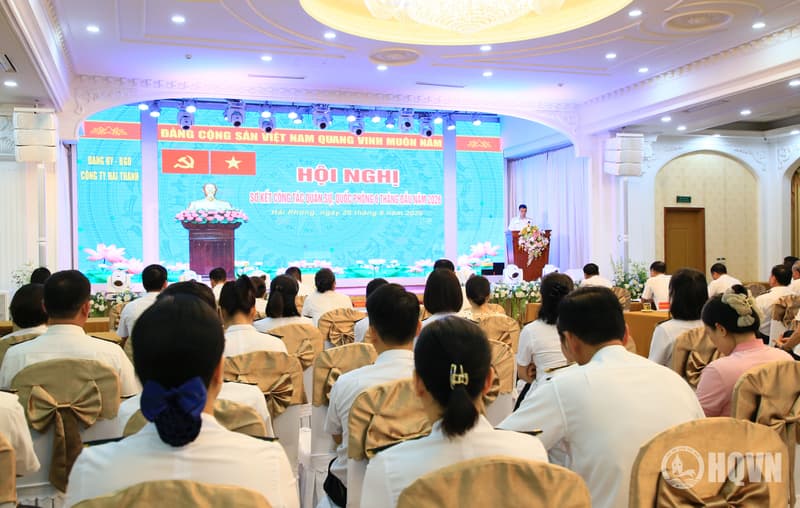 Công ty Hải Thành sơ kết công tác quốc phòng, quân sự quốc phòng 6 tháng đầu năm 2026