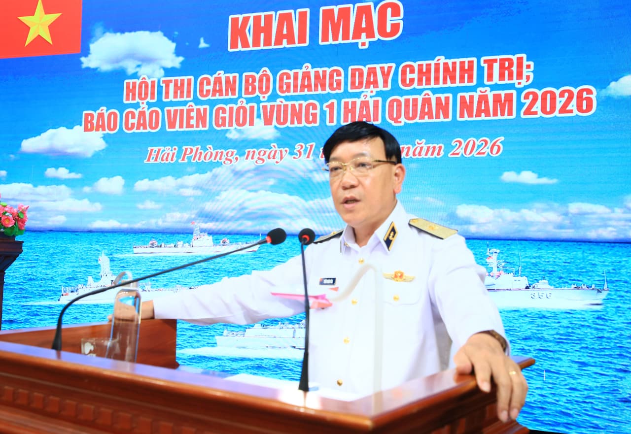 Vùng 1 Hải quân khai mạc Hội thi cán bộ giảng dạy chính trị, báo cáo viên giỏi