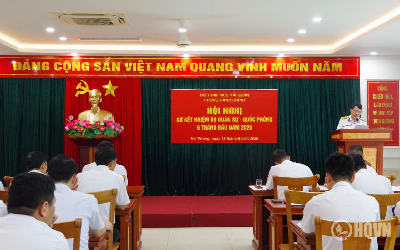 Phòng Hành chính sơ kết công tác quân sự, quốc phòng 6 tháng đầu năm 2026