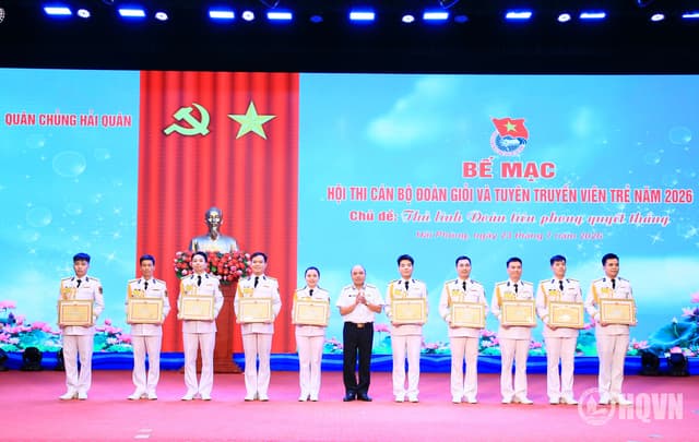 Bế mạc Hội thi cán bộ đoàn giỏi và tuyên truyền viên trẻ Quân chủng Hải quân khu vực phía Bắc