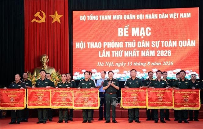 Quân chủng Hải quân đoạt giải Ba Hội thao phòng thủ dân sự toàn quân năm 2026