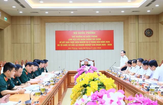 Thượng tướng Nguyễn Quang Ngọc làm việc với Quân chủng Hải quân