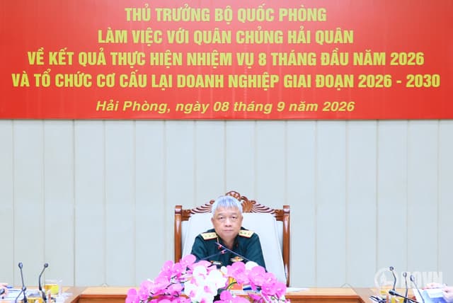 Thượng tướng Nguyễn Quang Ngọc làm việc với Quân chủng Hải quân