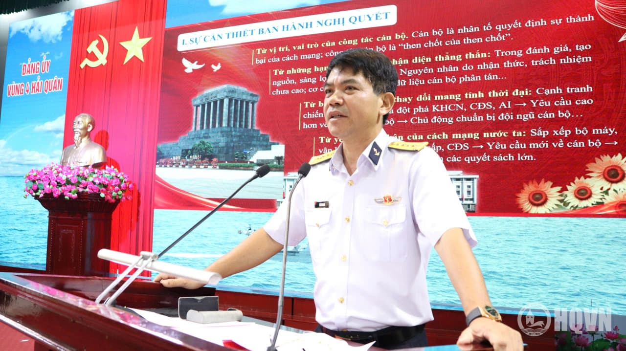 Vùng 4 Hải quân quán triệt Nghị quyết Hội nghị Trung ương 4 khóa XIV