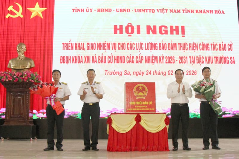 Tỉnh Khánh Hoà giao nhiệm vụ cho các lực lượng bảo đảm bầu cử tại đặc khu Trường Sa
