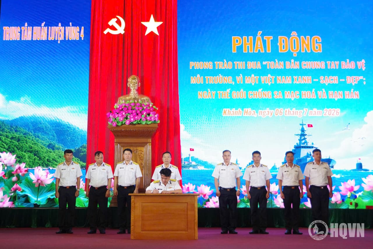 Trung tâm Huấn luyện Vùng 4 phát động phong trào thi đua bảo vệ môi trường