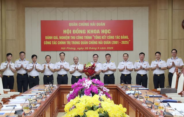Nghiệm thu công trình Tổng kết CTĐ, CTCT trong Quân chủng Hải quân giai đoạn 2001-2025