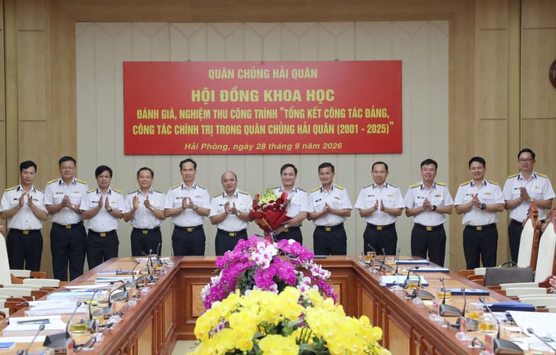 Nghiệm thu công trình Tổng kết CTĐ, CTCT trong Quân chủng Hải quân giai đoạn 2001-2025