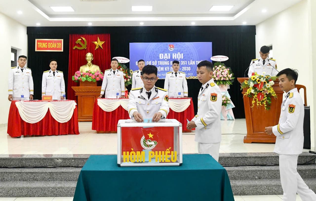 Đoàn cơ sở Trung đoàn 351 tổ chức Đại hội nhiệm kỳ 2025 - 2030
