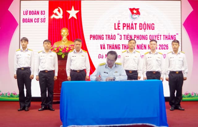 Lữ đoàn 83 phát động phong trào “3 tiên phong quyết thắng”