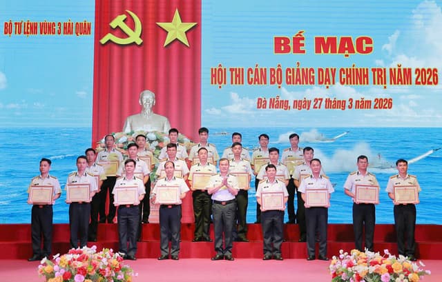 Vùng 3 Hải quân bế mạc Hội thi cán bộ giảng dạy chính trị năm 2026