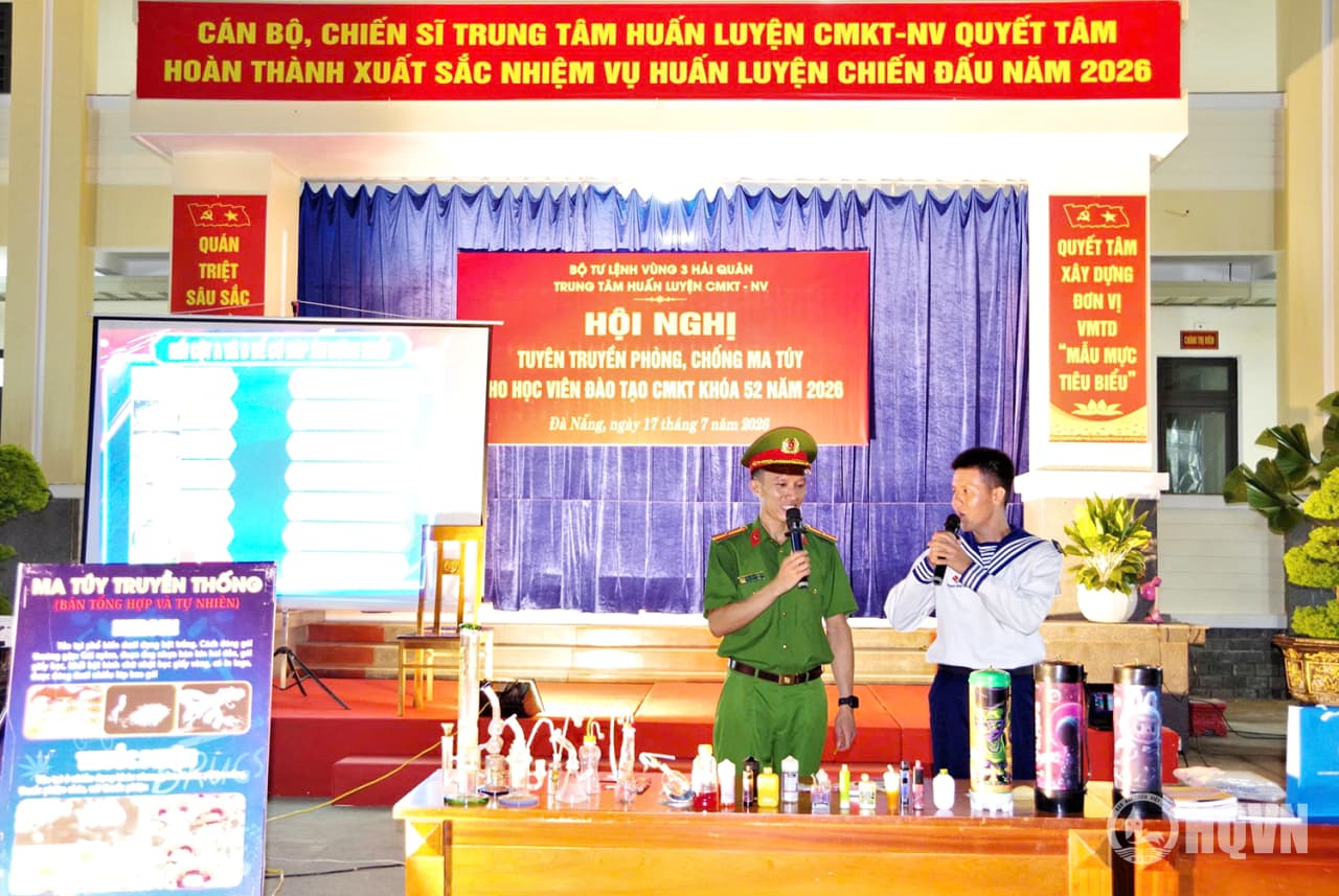 Trung tâm Huấn luyện chuyên môn kỹ thuật-nghiệp vụ Vùng 3 tuyên truyền phòng chống ma túy