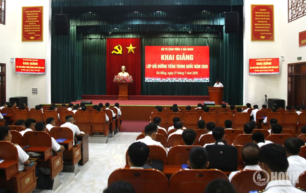 Vùng 3 Hải quân khai mạc lớp bồi dưỡng tiếng Trung Quốc