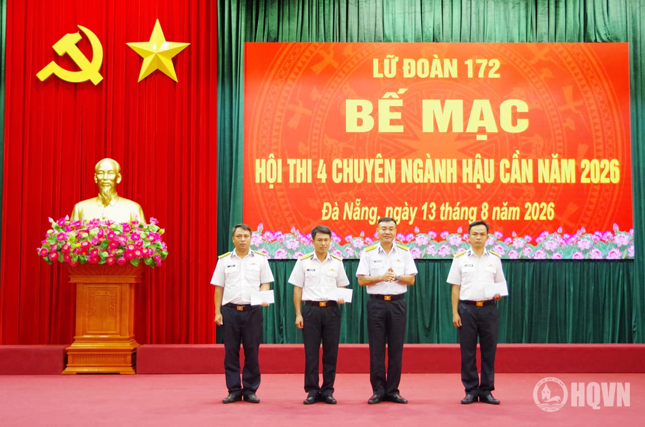 Lữ đoàn 172 bế mạc Hội thi 4 chuyên ngành hậu cần năm 2026