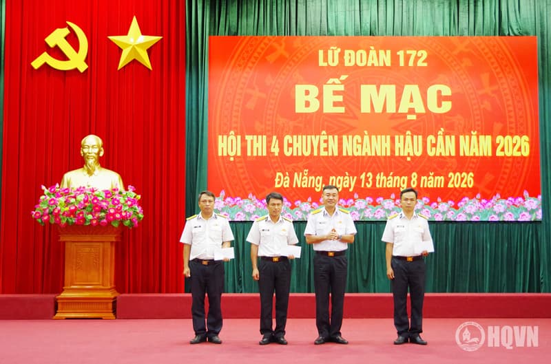 Lữ đoàn 172 bế mạc Hội thi 4 chuyên ngành hậu cần năm 2026