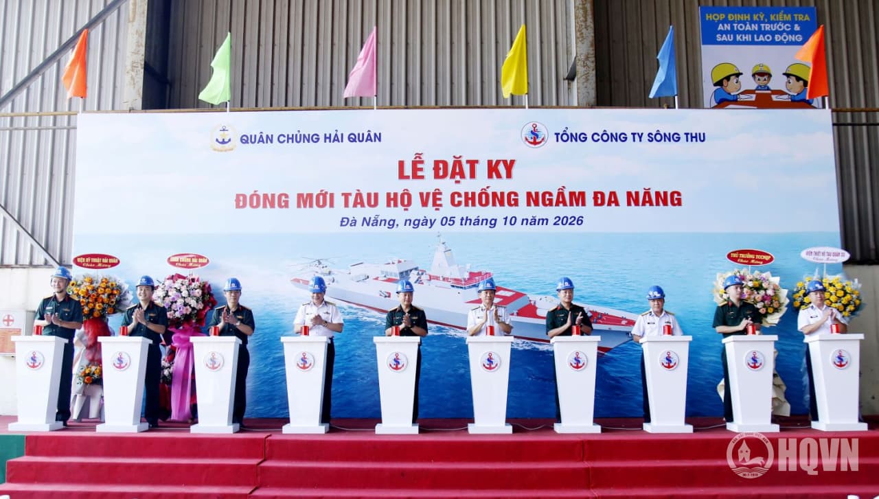 Lễ đặt ky đóng mới tàu hộ vệ chống ngầm đa năng