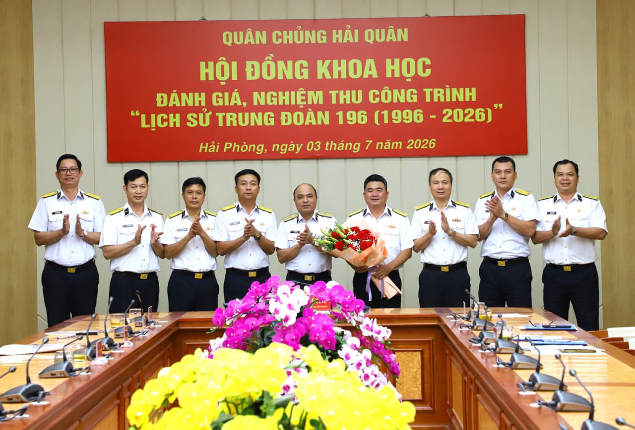 Nghiệm thu công trình Lịch sử Trung đoàn Tàu ngầm 196 (1996-2026)