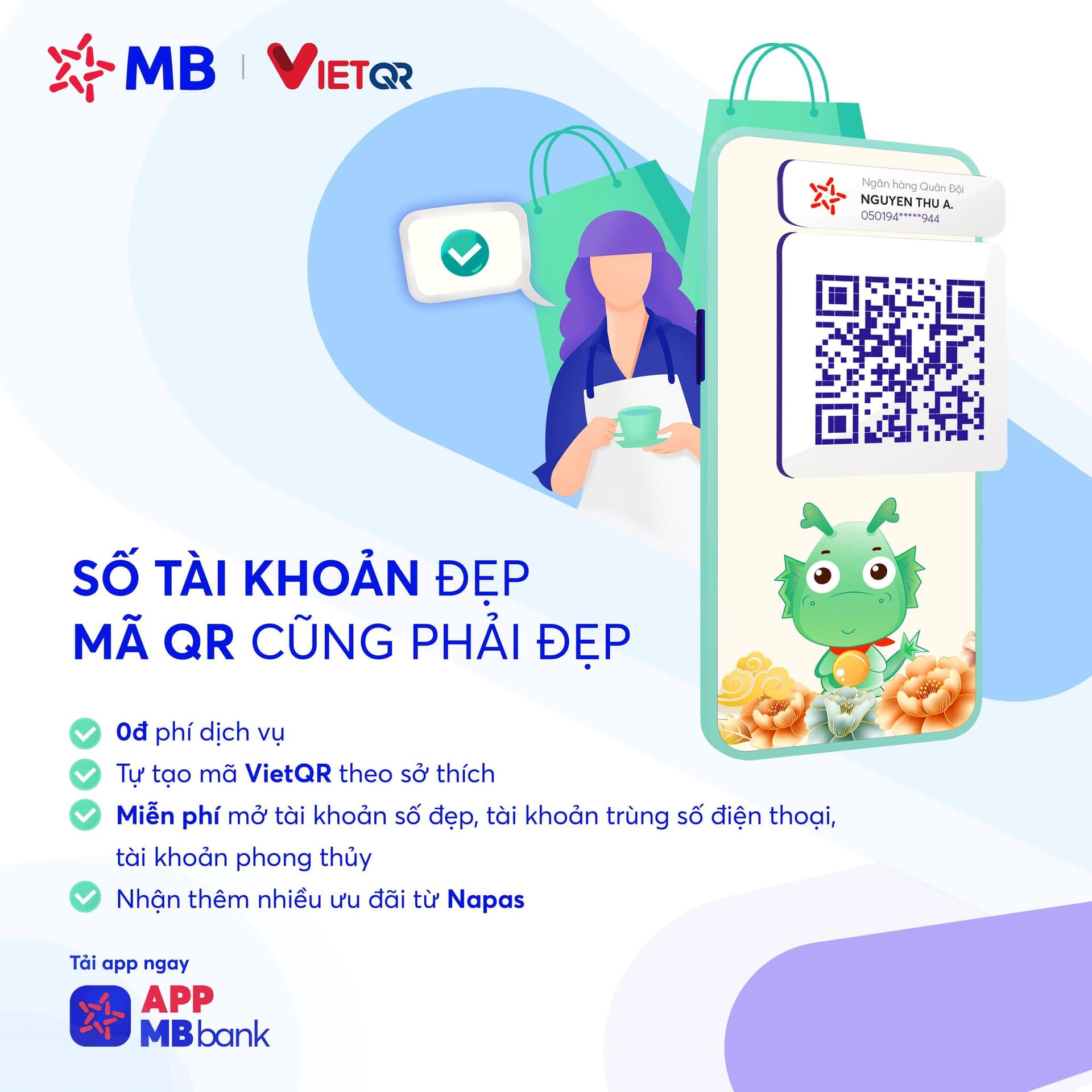 MB tiên phong triển khai tính năng tự tạo và thanh toán VietQR không tiền mặt
