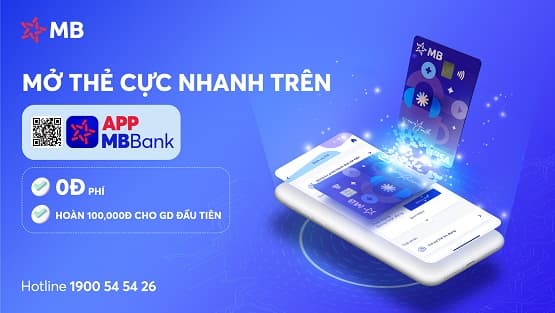 Mở thẻ tín dụng cực nhanh trên App MBBank
