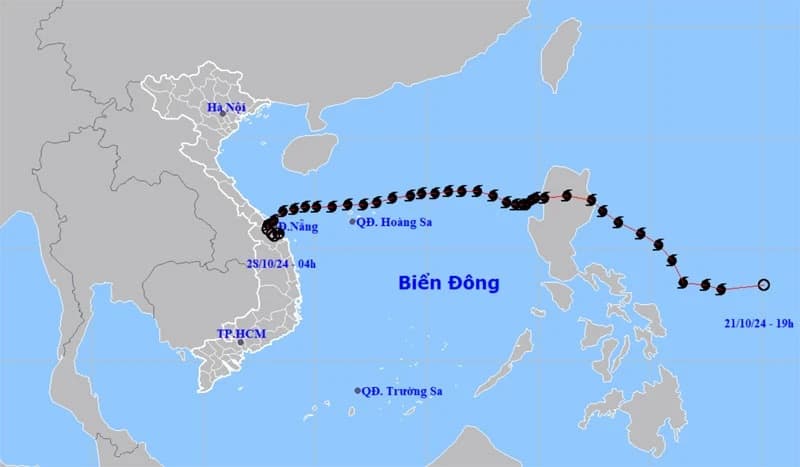Áp thấp nhiệt đới (suy yếu từ cơn bão số 6) tiếp tục  tan dần