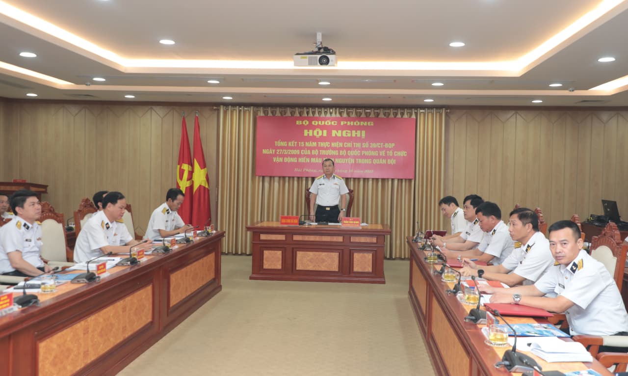 Bộ Quốc phòng: Tổng kết 15 năm thực hiện Chỉ thị số 39 về tổ chức vận động hiến máu tình nguyện trong Quân đội