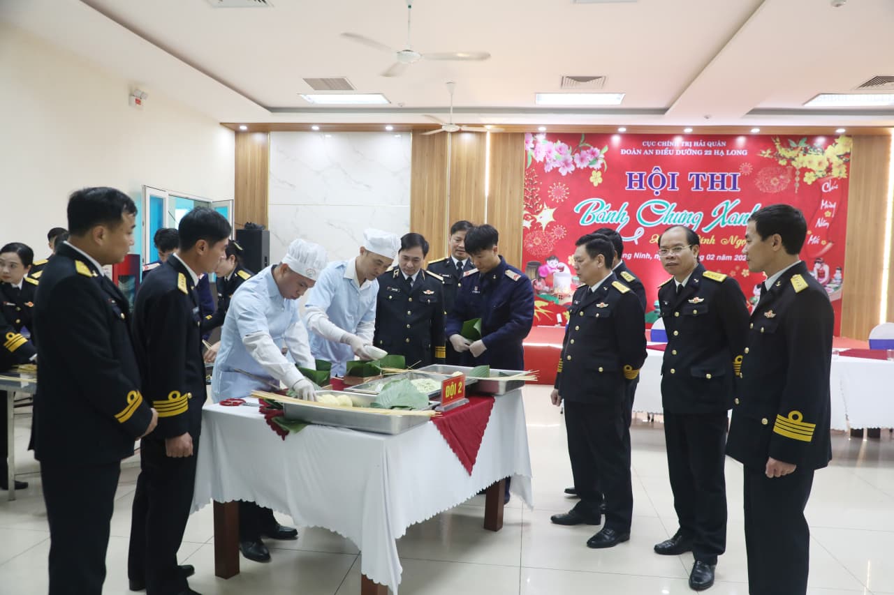 Đoàn An điều dưỡng 22 Hạ Long: Sôi nổi Hội thi “Bánh chưng xanh”