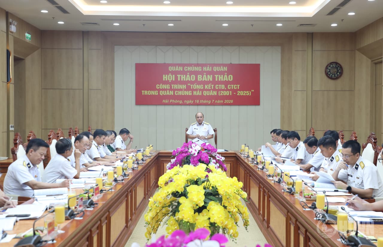 Hội thảo Công trình “Tổng kết công tác đảng, công tác chính trị trong Quân chủng Hải quân (2001-2025)”