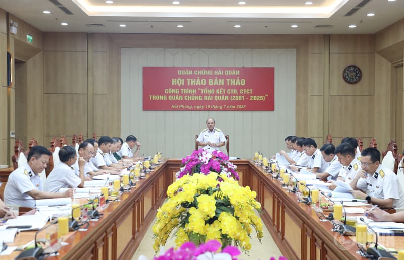 Hội thảo Công trình “Tổng kết công tác đảng, công tác chính trị trong Quân chủng Hải quân (2001-2025)”