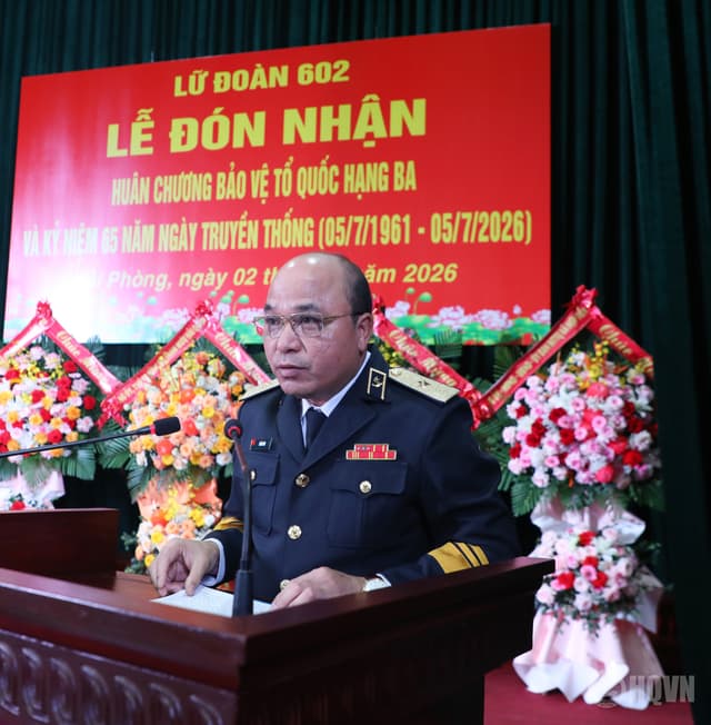 Lữ đoàn 602 đón nhận Huân chương Bảo vệ Tổ quốc hạng Ba lần thứ hai