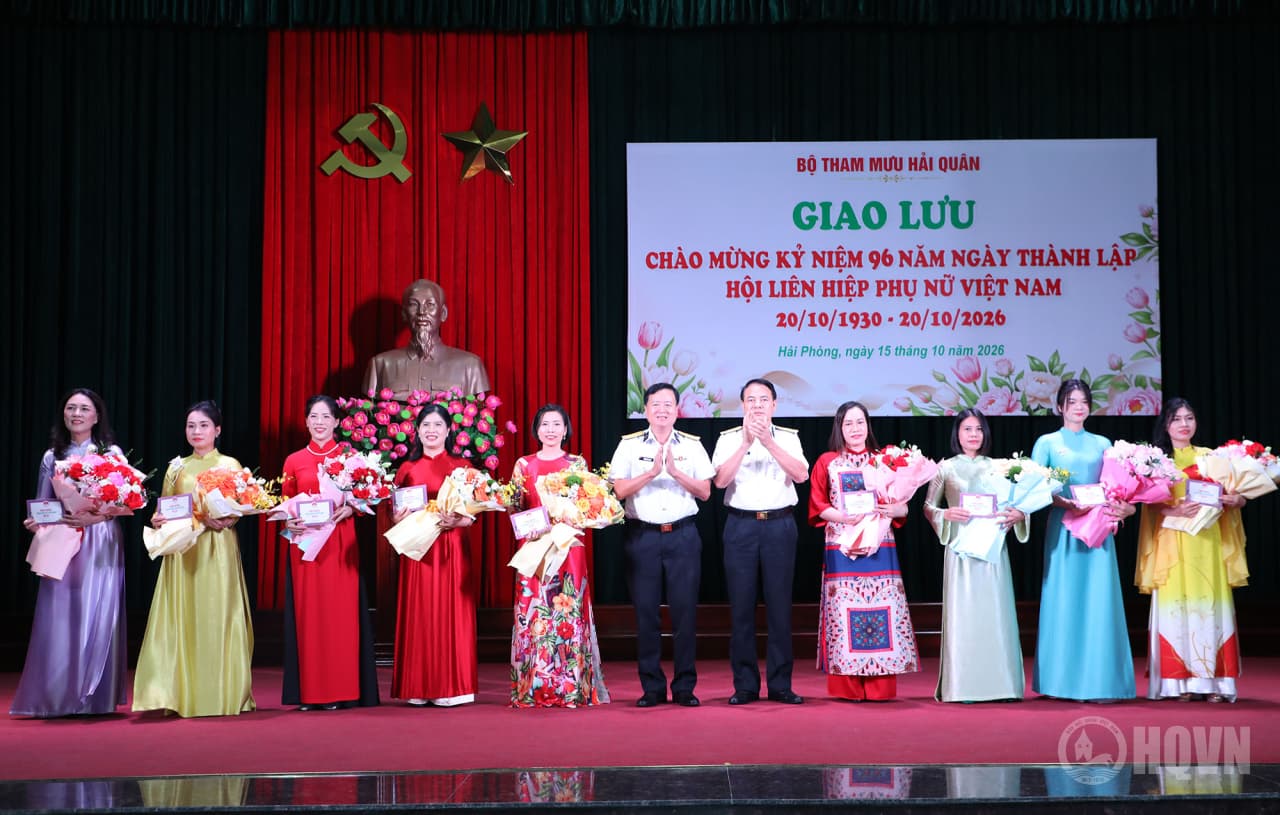 Bộ Tham mưu giao lưu kỷ niệm 96 năm Ngày thành lập Hội Liên hiệp Phụ nữ Việt Nam