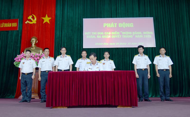 Lữ đoàn 955 phát động thi đua cao điểm “Mừng Đảng, mừng xuân, ra quân quyết thắng”