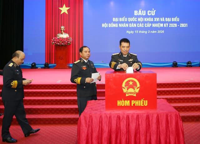 Cơ quan Bộ Tư lệnh Hải quân tiến hành bầu cử đại biểu Quốc hội và HĐND các cấp