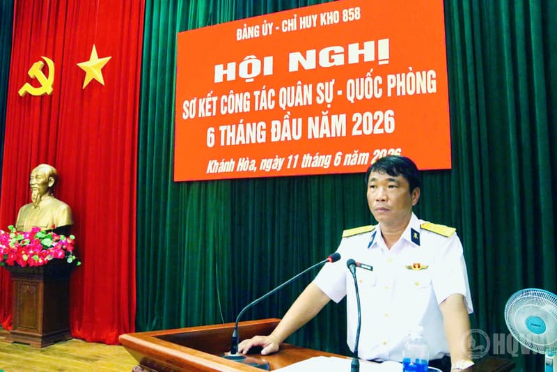 Kho 858 sơ kết công tác quân sự - quốc phòng 6 tháng đầu năm