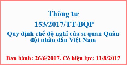 Quy định chế độ nghỉ của sĩ quan Quân đội nhân dân Việt Nam