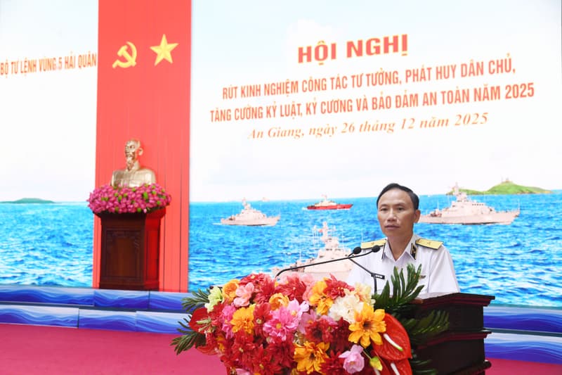 Vùng 5 Hải quân rút kinh nghiệm công tác quản lý tư tưởng năm 2025
