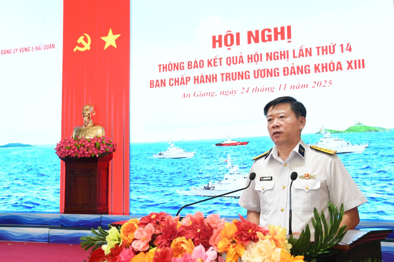 Đảng ủy Vùng 5 Hải quân thông báo kết quả Hội nghị Trung ương lần thứ 14