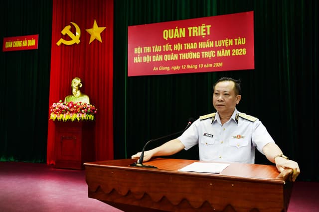 Quán triệt Hội thi tàu tốt, Hội thao huấn luyện tàu Hải đội Dân quân thường trực năm 2026