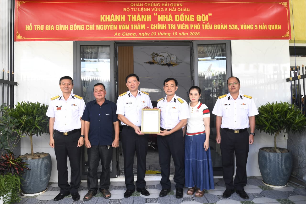 Bộ Tư lệnh Vùng 5 Hải quân khánh thành nhà đồng đội