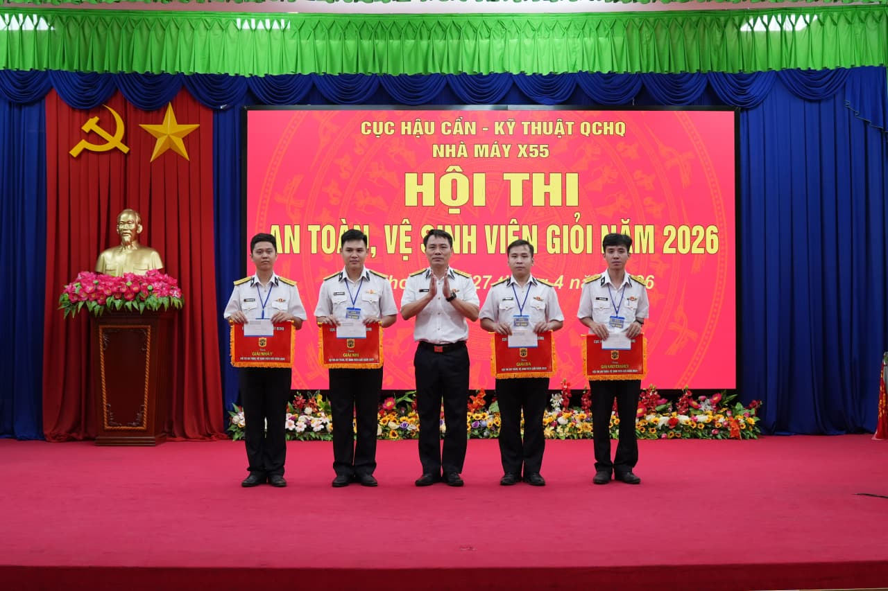 Nhà máy X55 tổ chức Hội thi an toàn, vệ sinh viên giỏi