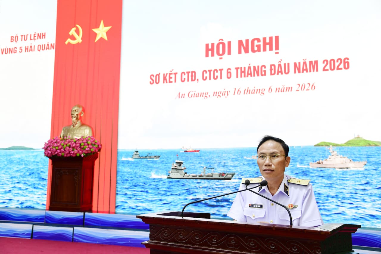 Vùng 5 Hải quân: Sơ kết công tác đảng, công tác chính trị 6 tháng đầu năm 2026