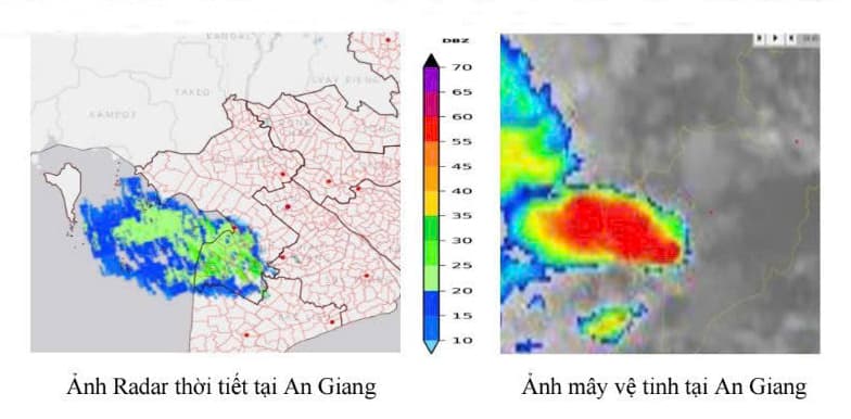 An Giang cảnh báo dông, lốc, sét và mưa lớn cục bộ