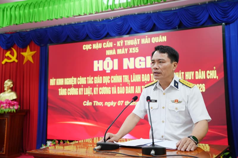 Nhà máy X55 rút kinh nghiệm công tác giáo dục chính trị, lãnh đạo tư tưởng
